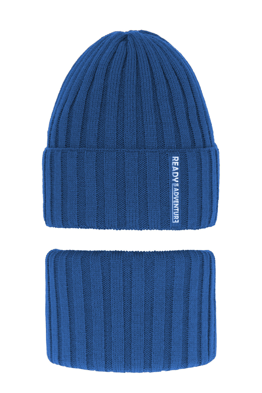Czapka i komin dla chłopca zimowy komplet, niebieski Livido