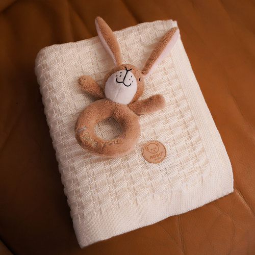 Kocyk bambusowy dla dziecka, niemowlaka, szary, delikatny Misio