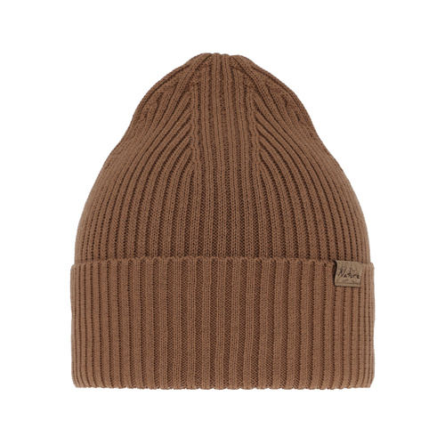 Czapka damska zimowa, jesienna, wiosenna, z bawełną, camel Messina