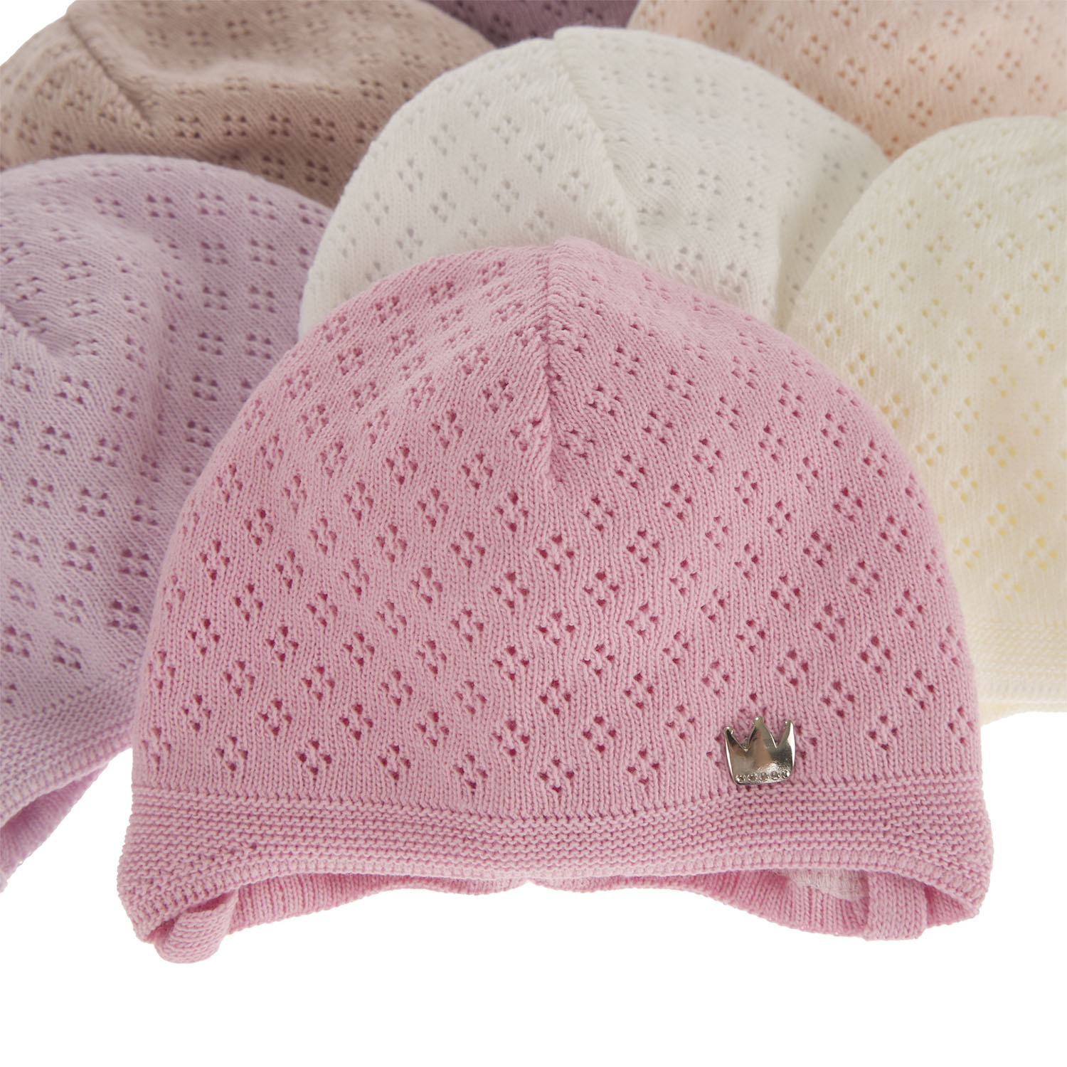 Czapka jesienna, wiosenna dla dziewczynki, liliowa, wiązana Lidia