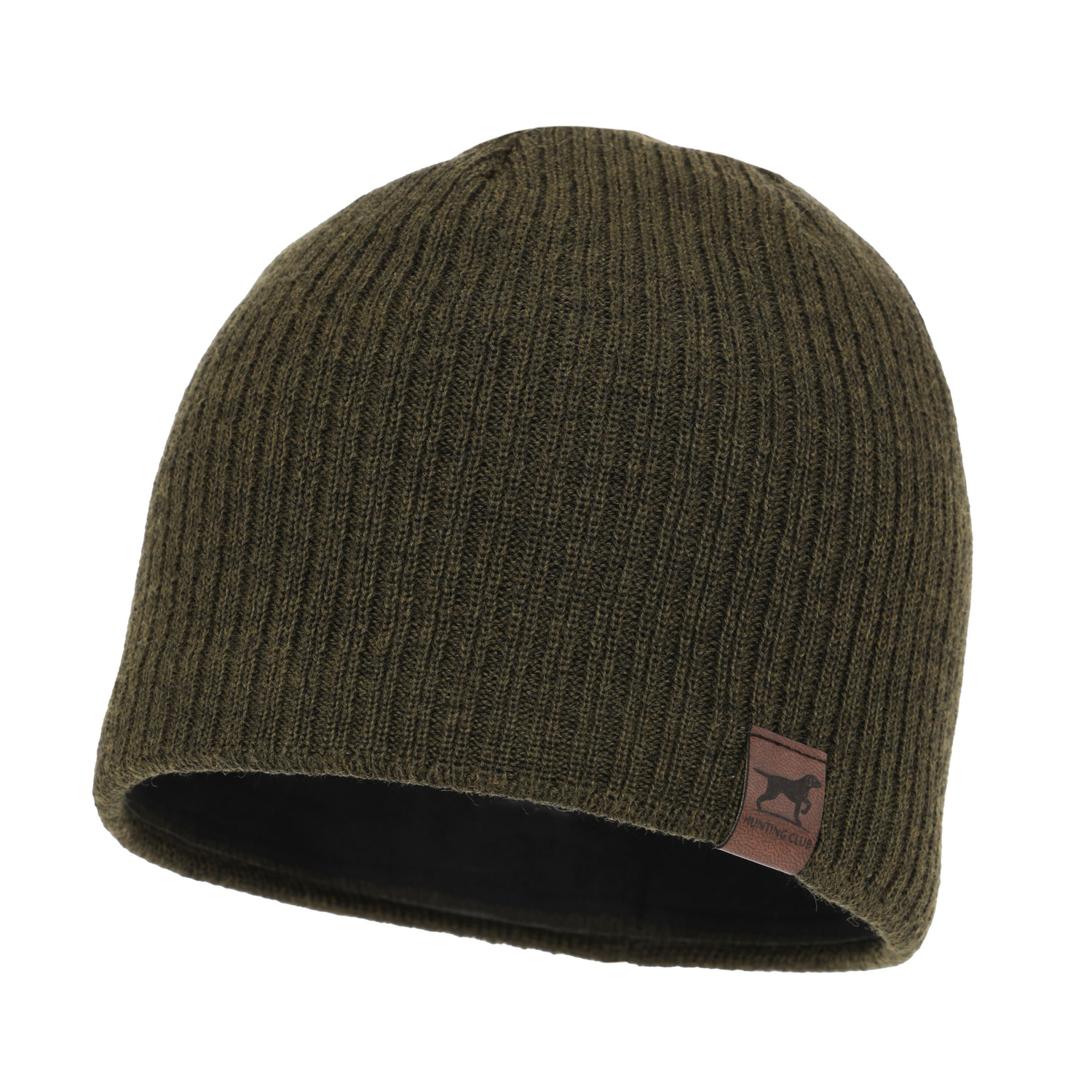 Czapka myśliwska zimowa męska, zielona, z wełną merino, Bird