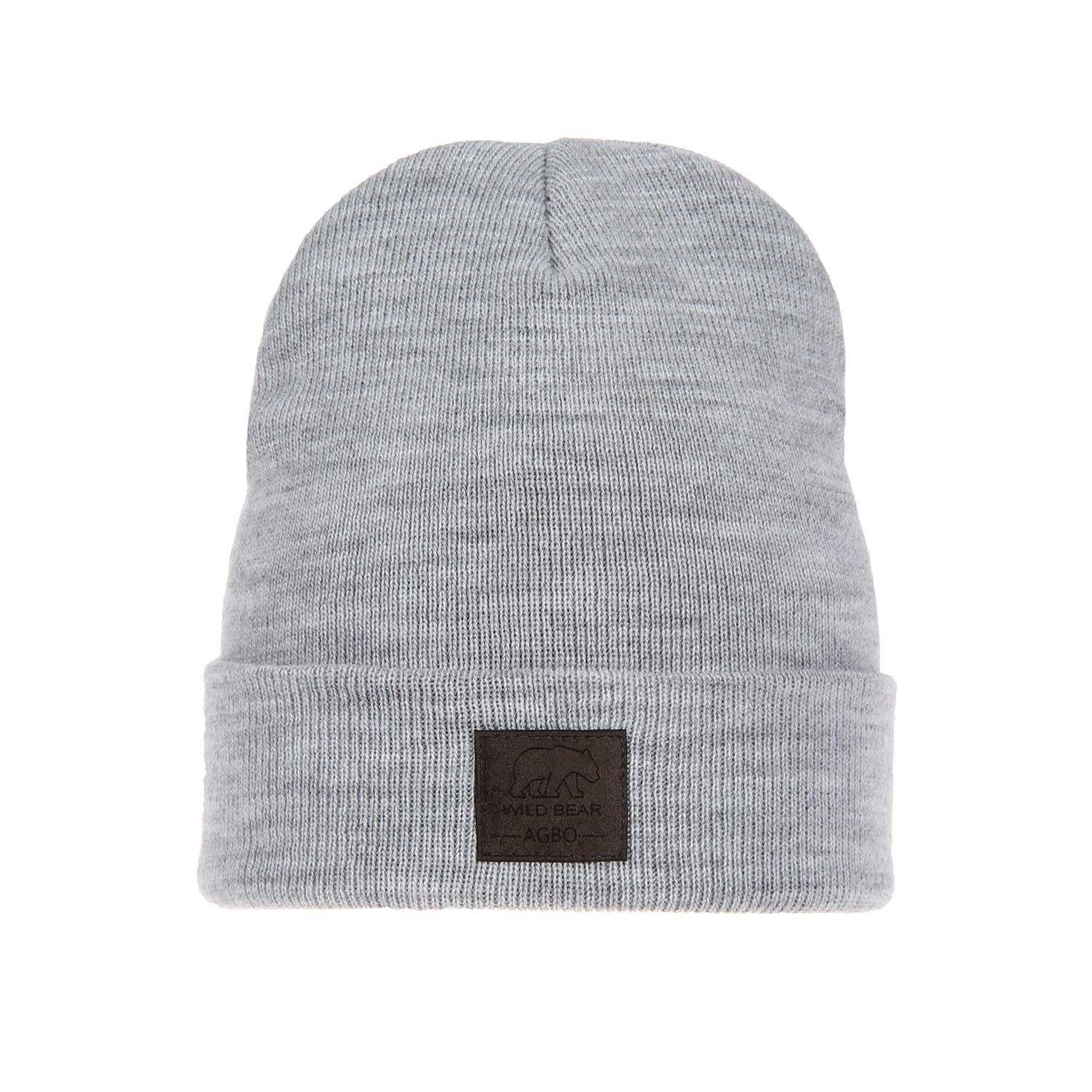 Czapka zimowa dziecięca, szara, z wywinięciem Smerf