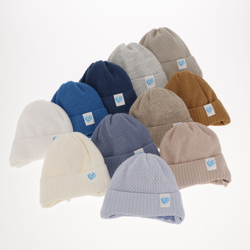 Czapka jesienna, wiosenna dla chłopca, granatowa, wiązana Galvani