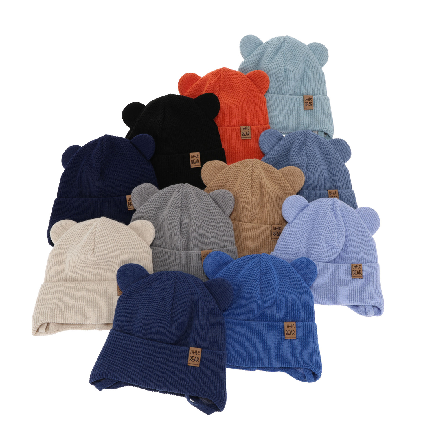 Czapka jesienna, wiosenna dla chłopca, pomarańczowa, wiązana Nikifor