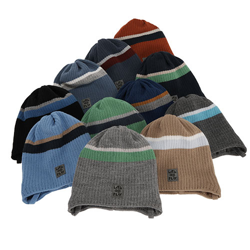 Czapka jesienna, wiosenna dla chłopca, granatowa, wiązana Oliver