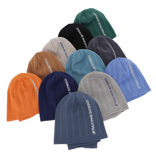 Czapka i komin dla chłopca jesienny, wiosenny komplet, szary, bawełniany Kolorado