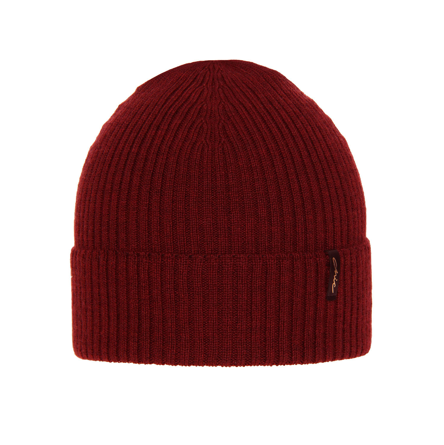 Czapka zimowa damska, bordowa, 100% wełniana merino, Megan