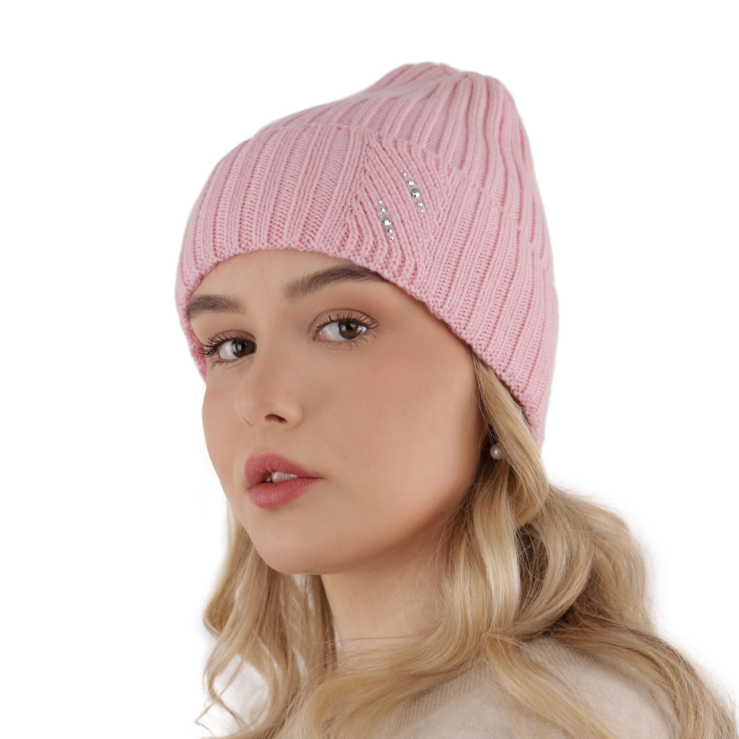 Czapka zimowa damska, czarna, 100% wełniana merino Ariga