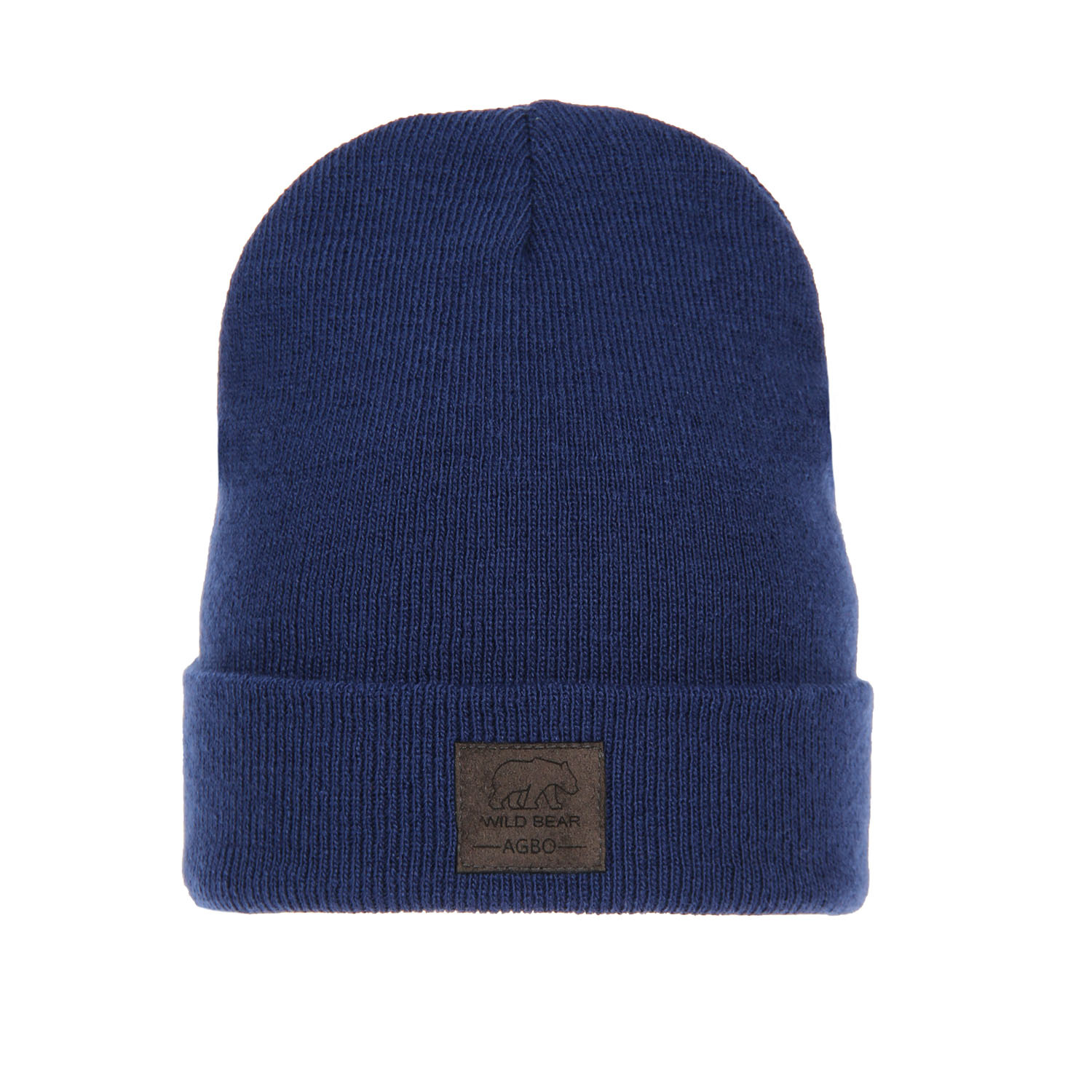 Czapka zimowa dziecięca, granatowa, z wywinięciem Smerf