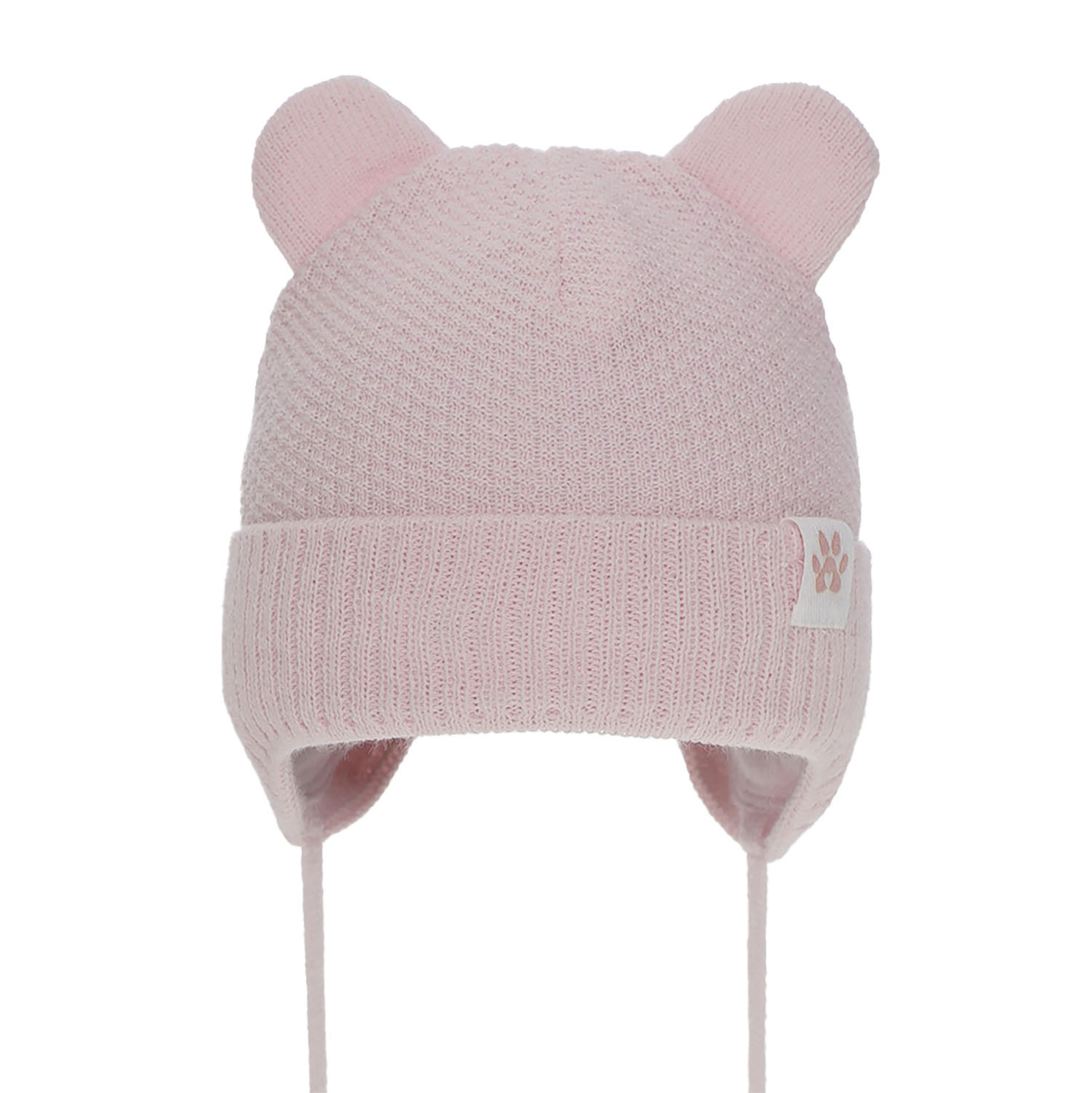 Czapka zimowa dla dziewczynki, różowa, wiązana Lala