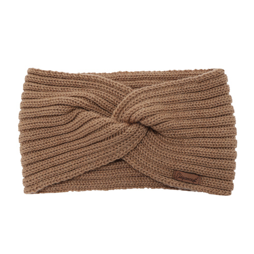 Opaska zimowa damska, camel, 100% wełniana merino Veka