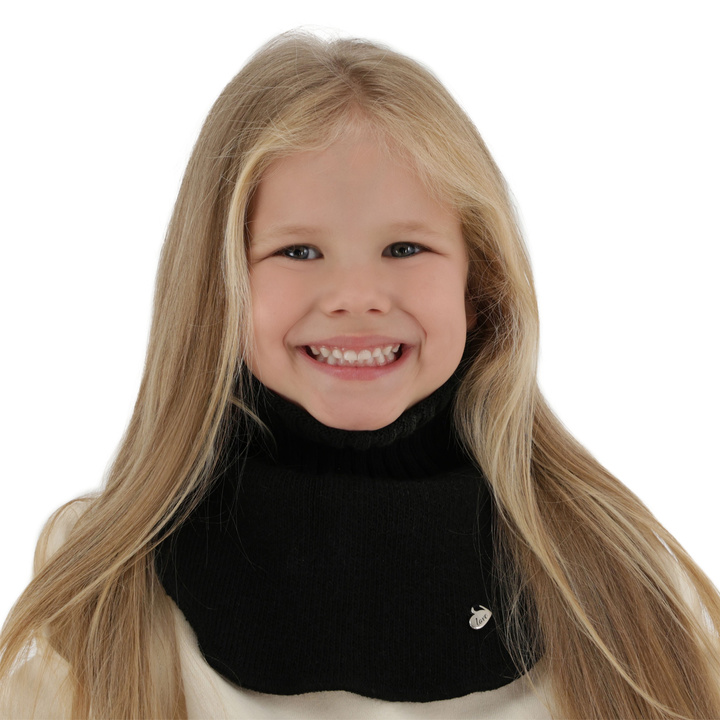 Golf zimowy dla dziewczynki, czarny, Pixi