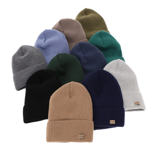 Czapka i komin dla chłopca jesienny, wiosenny komplet, brązowy, 100% wełniany merino Intro