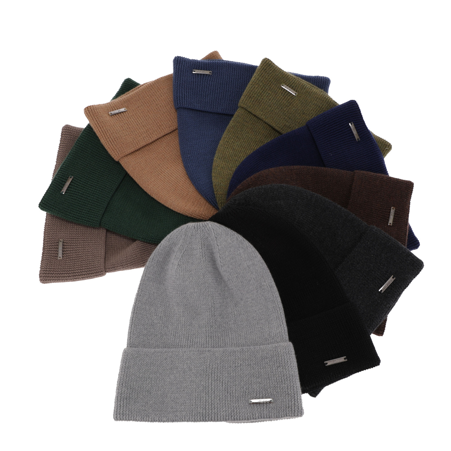 Czapka męska wiosenno-zimowa, czarna, 100% wełniana merino Memfis