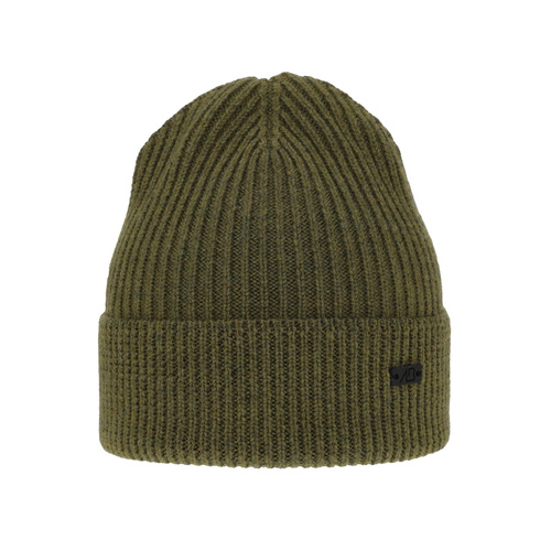 Czapka zimowa męska, zielona, 100% wełniana merino Owen