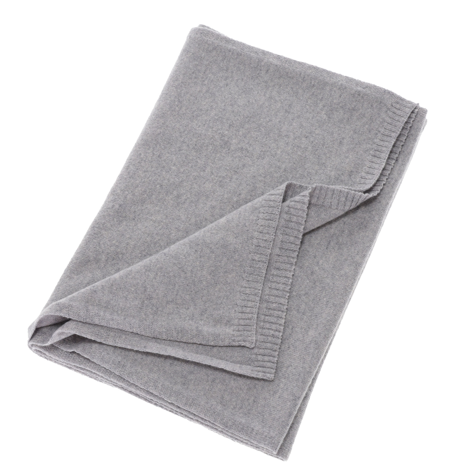 Szalik zimowy damski, szary, wełna merino z kaszmirem, Irenia