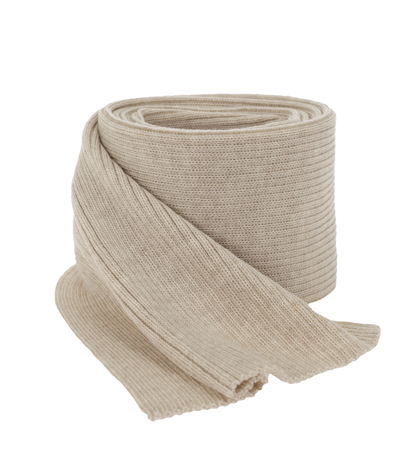 Szalik zimowy damski, beżowy, 100% wełniana merino Jessica
