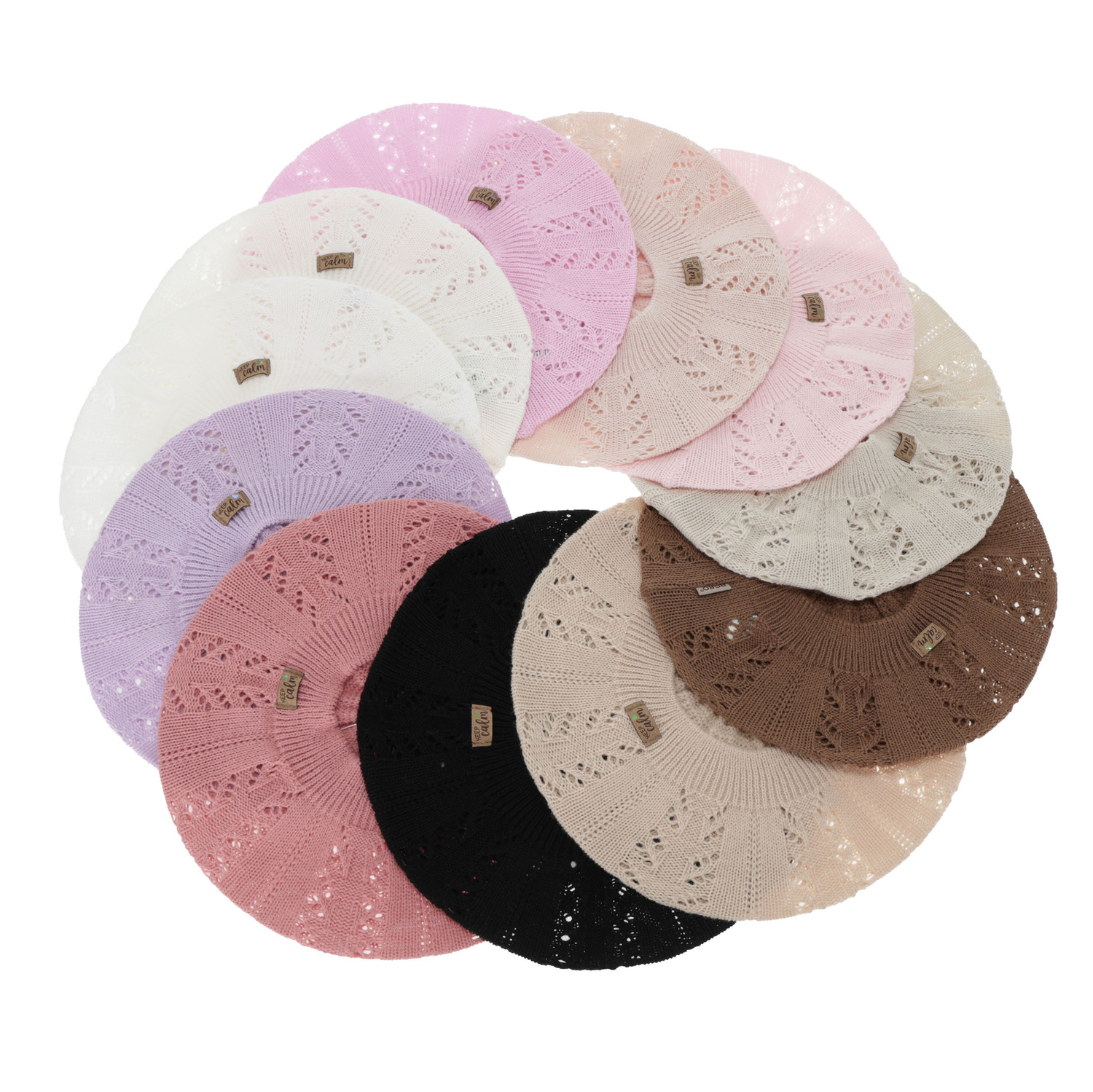 Beret dla dziewczynki jesienny, wiosenny, fioletowy Kevira