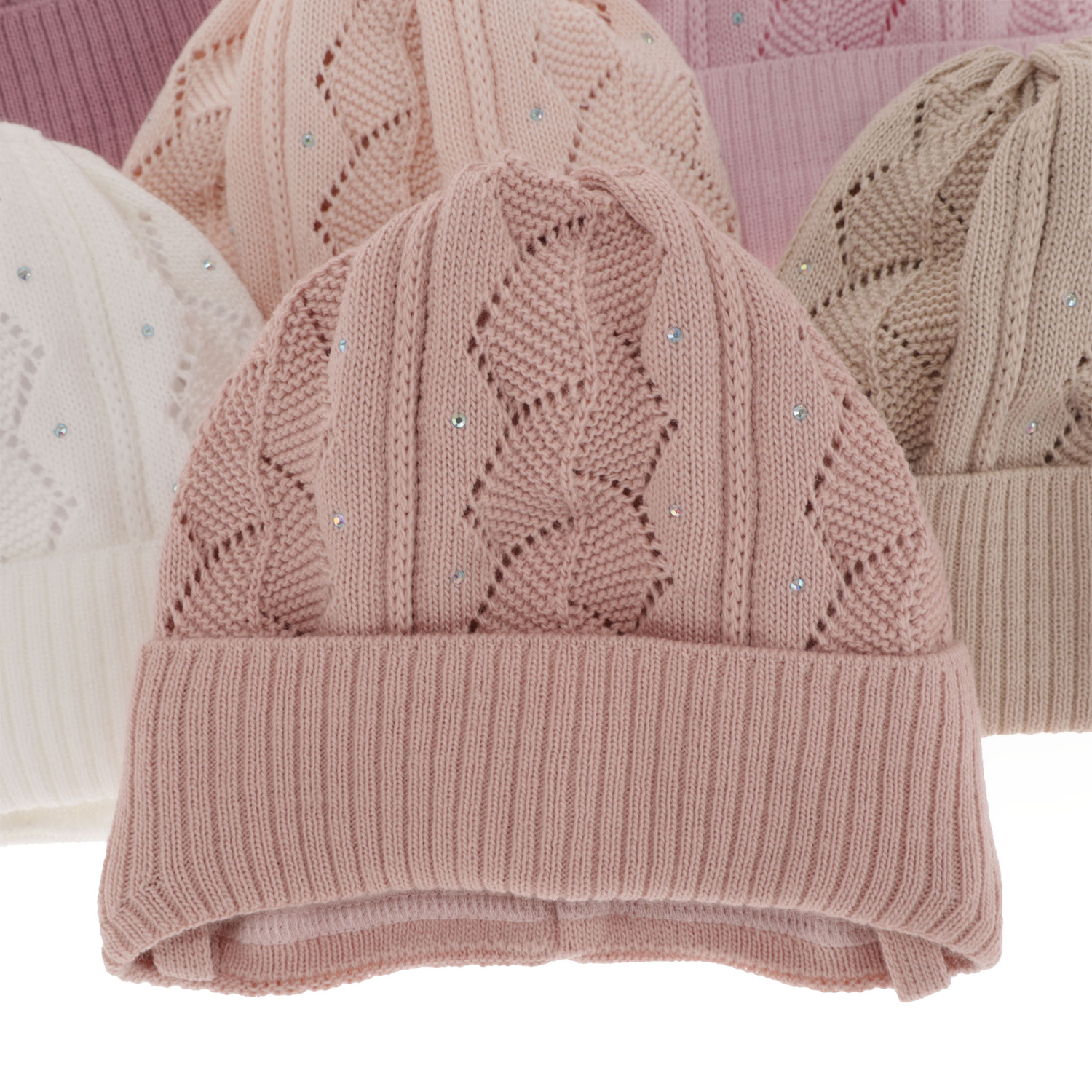 Czapka jesienna, wiosenna dla dziewczynki, beżowa, wiązana Marinetta