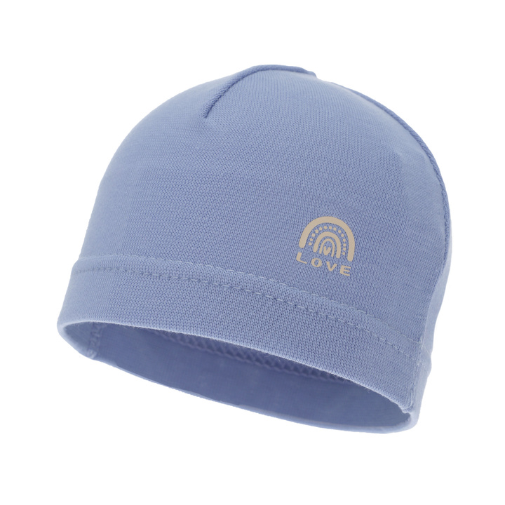 Czapka bawełniana dla chłopca jesienna, wiosenna, niebieska, Buddy