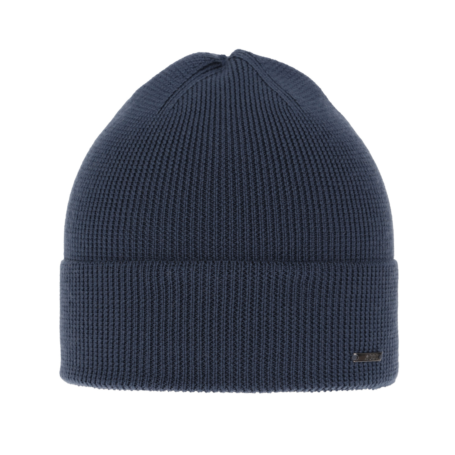 Czapka męska zimowa, niebieska, 100% wełniana merino Memfis