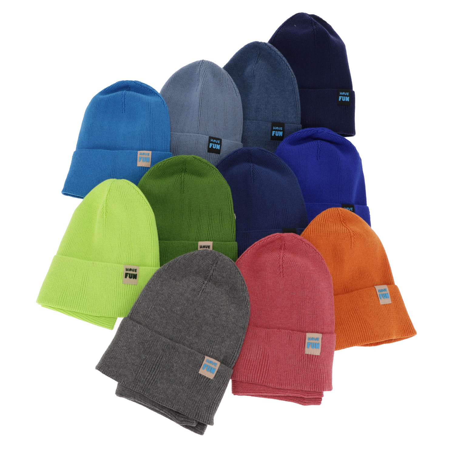 Czapka i komin dla chłopca jesienny, wiosenny komplet, z bawełną, niebieski Ottavio