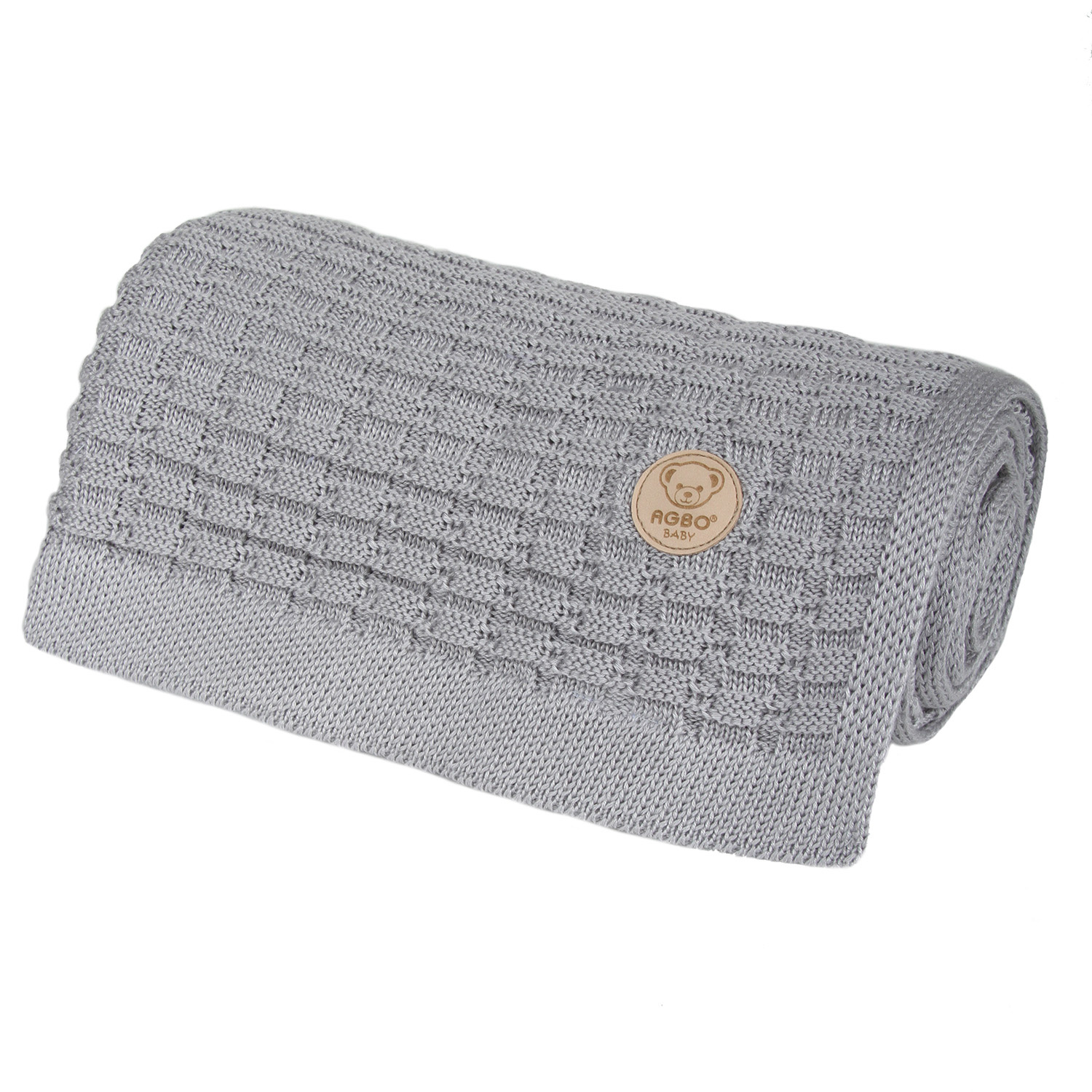 Kocyk bambusowy dla dziecka, niemowlaka, szary, delikatny Misio