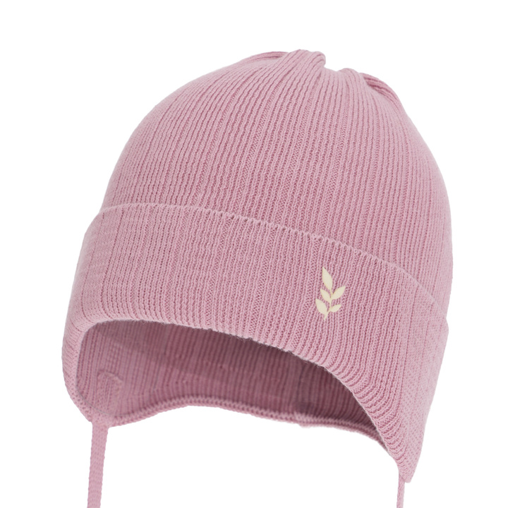 Czapka jesienna, wiosenna dla dziewczynki, różowa, 100% bawełniana, Zanetta