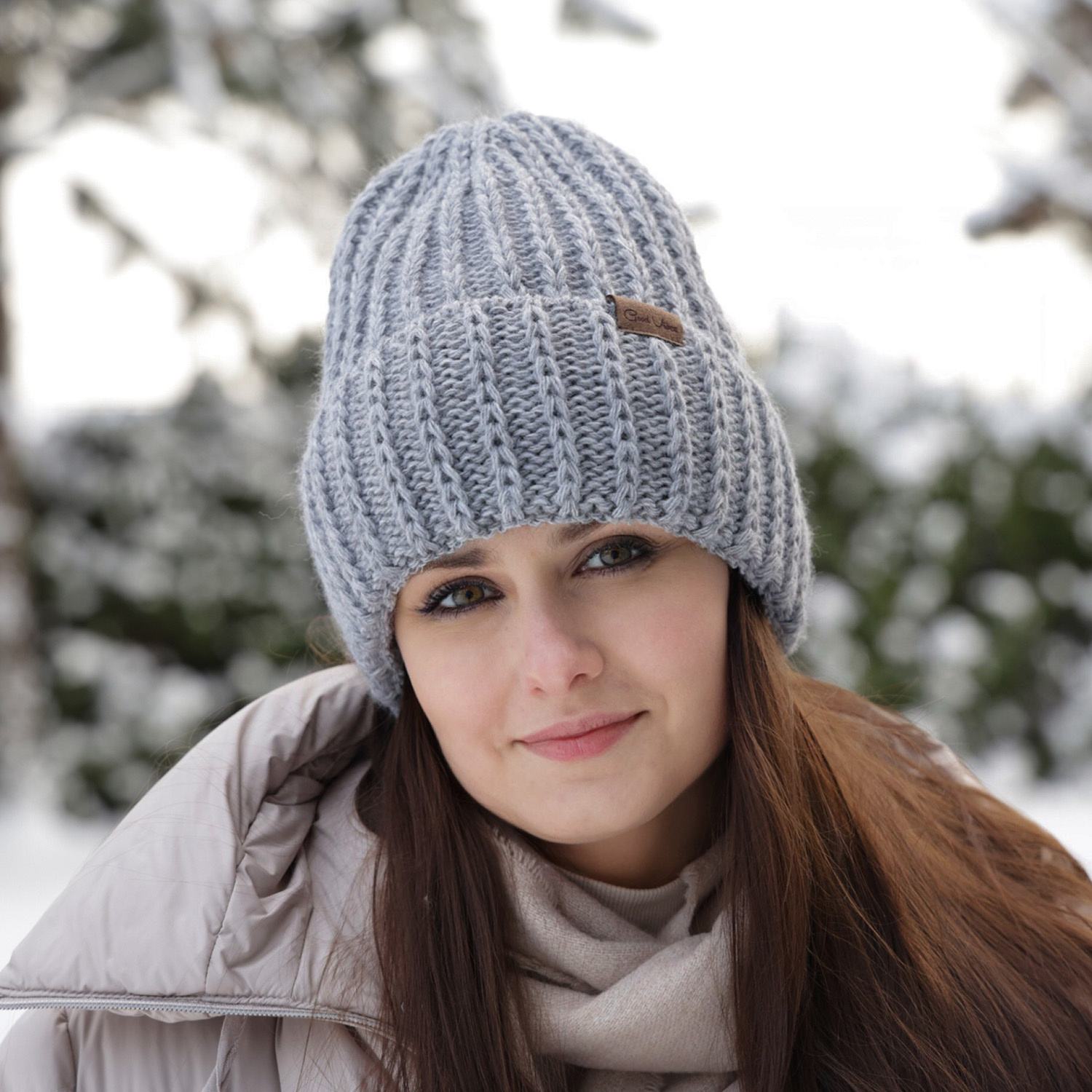 Czapka zimowa damska, fioletowa, Ceres