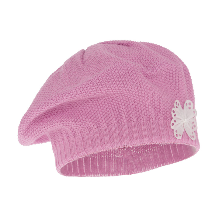 Beret dla dziewczynki jesienny, wiosenny, fioletowy, Costanza