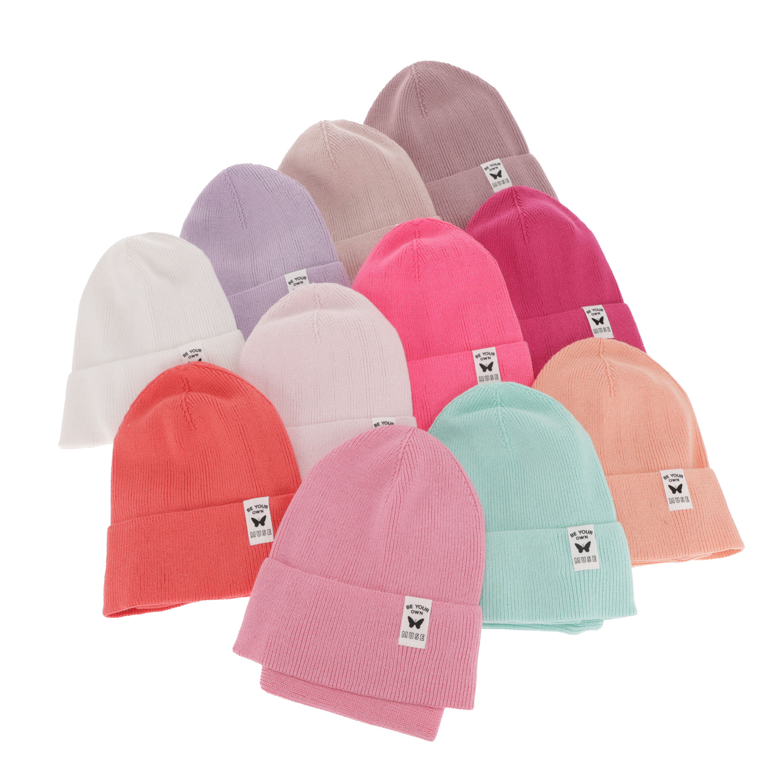 Czapka i komin dla dziewczynki jesienny, wiosenny komplet, z bawełną, różowy, Leonita