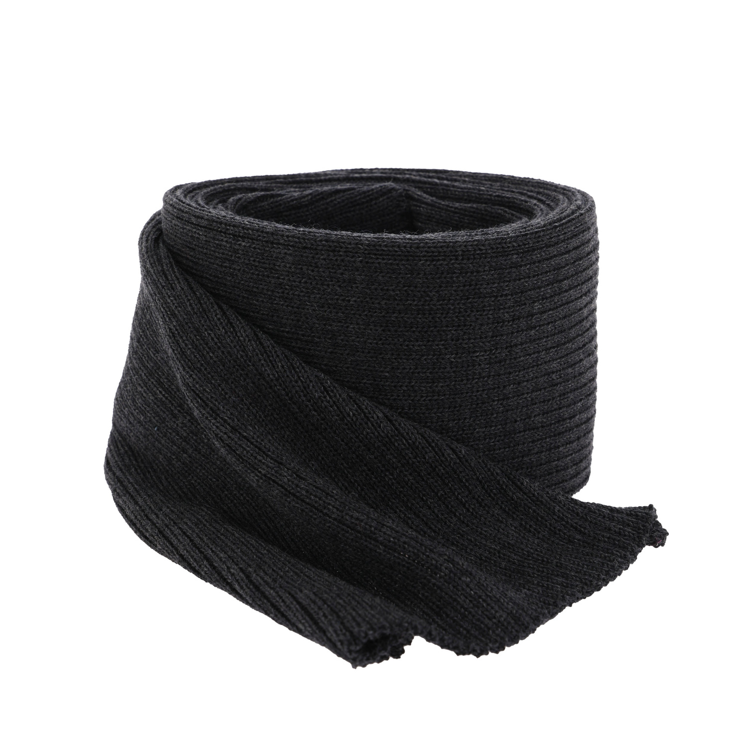 Szalik zimowy męski, ciemnoszary, 100% wełniana merino Brayan