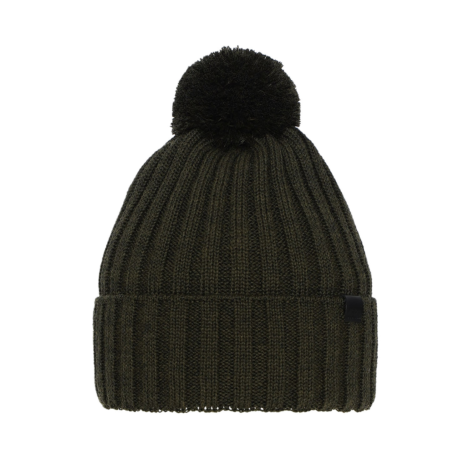 Czapka zimowa męska, khaki, z wełną merino Korynt