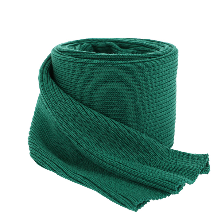 Szalik zimowy damski, zielony, 100% wełniana merino, Jessica