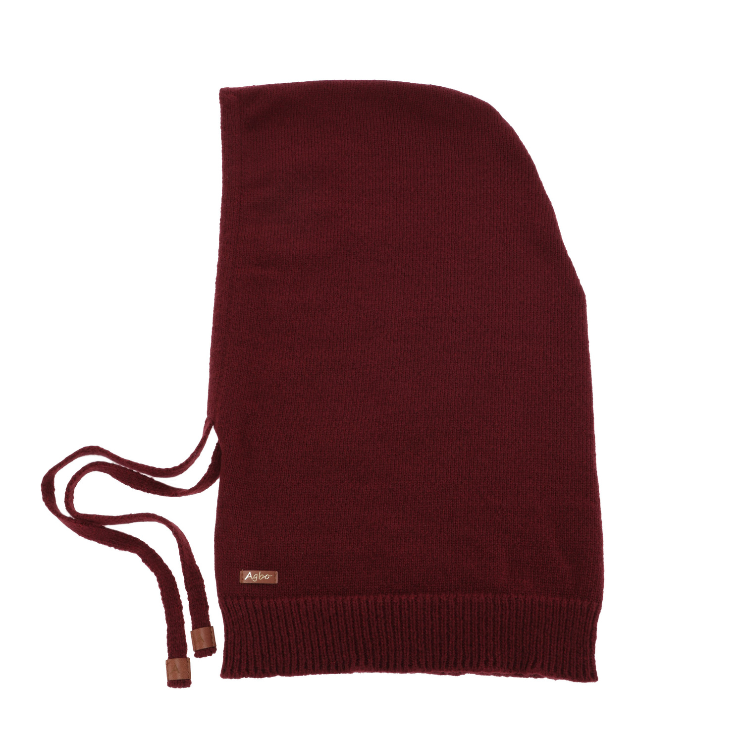 Kominiarka zimowa damska, bordowa, z wełną merino, Elizabeth