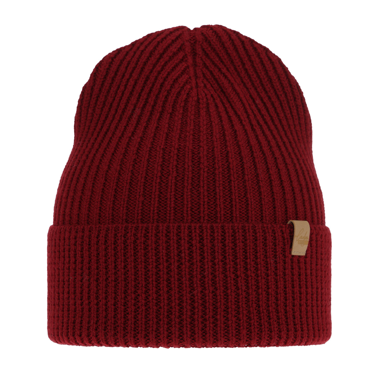 Czapka zimowa damska, bordowa, 100% wełniana merino Isla