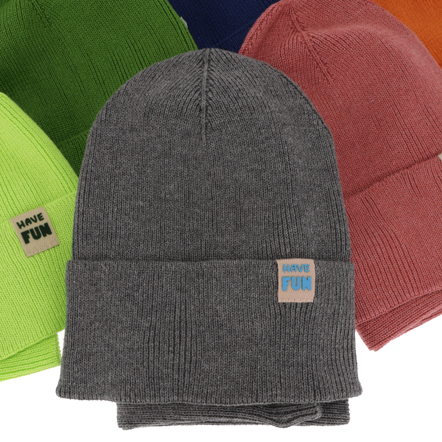 Czapka i komin dla chłopca jesienny, wiosenny komplet, z bawełną, niebieski Ottavio