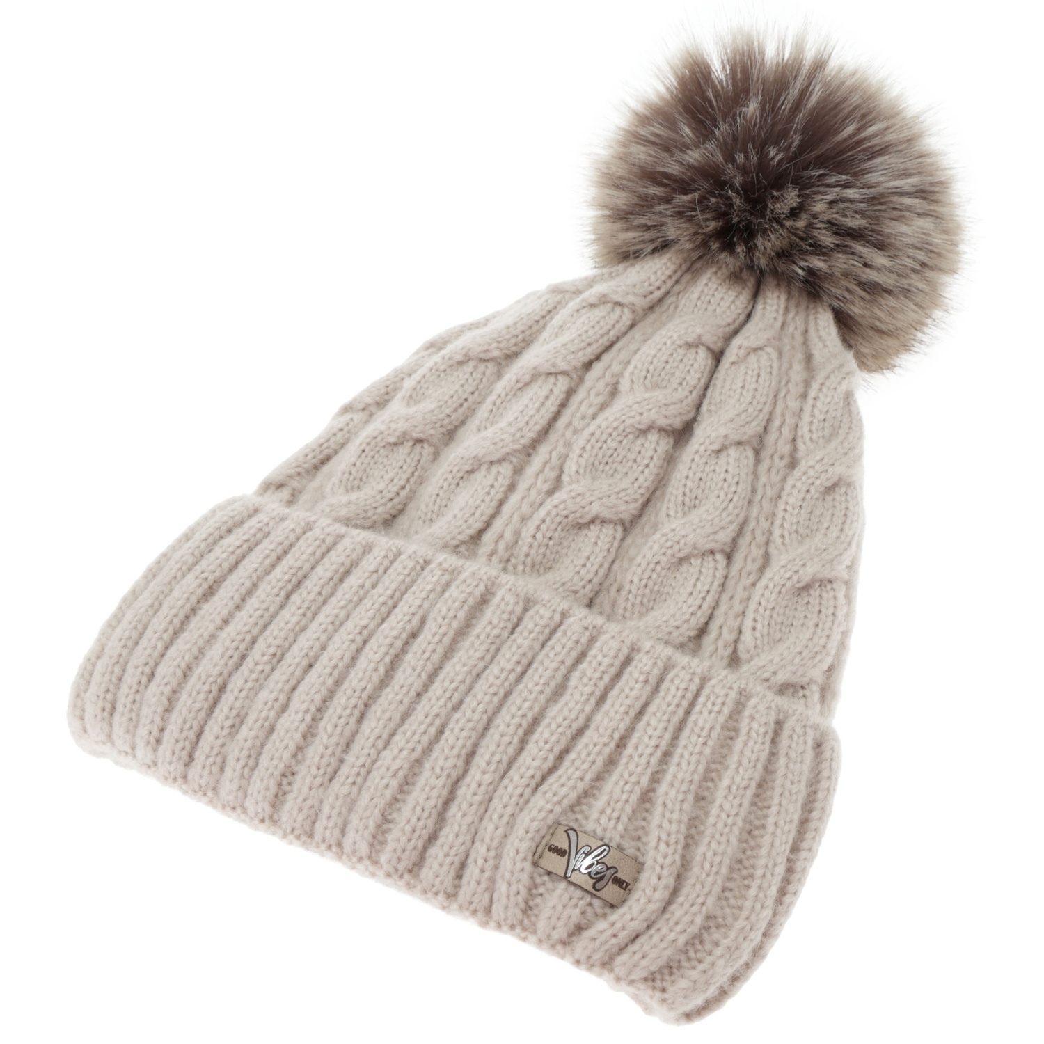 Czapka i szalik damski, zimowy komplet, różowy, Lunetta