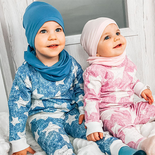 Czapka i komin dla dziewczynki jesienny, wiosenny komplet, czarny, bawełniany Hazelka