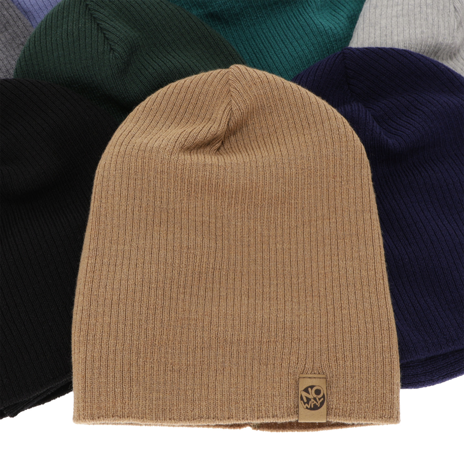 Czapka i komin dla chłopca jesienny, wiosenny komplet, ciemnobeżowy, 100% wełniany merino Richi