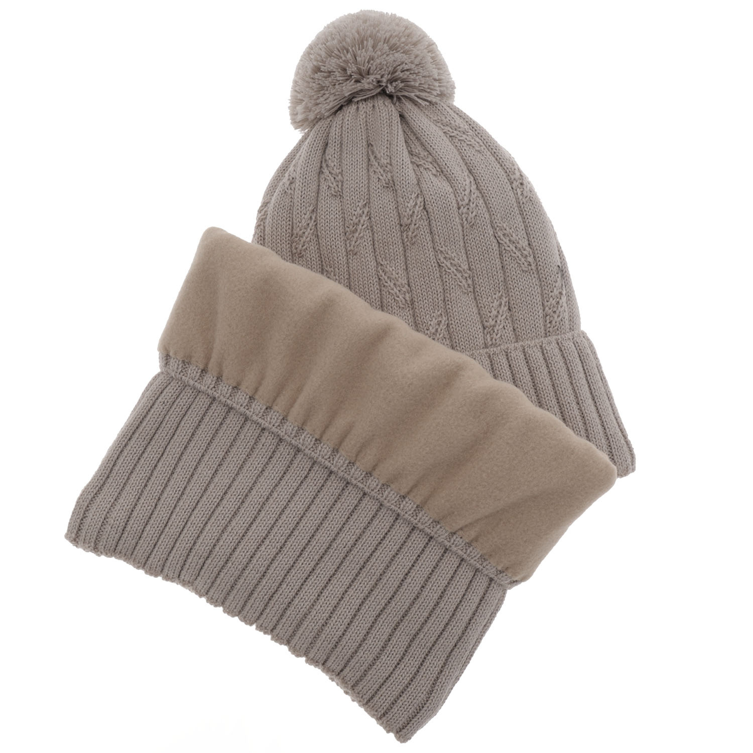 Czapka i komin dla chłopca zimowy komplet, czarny, z pomponem, wełniany merino Talar
