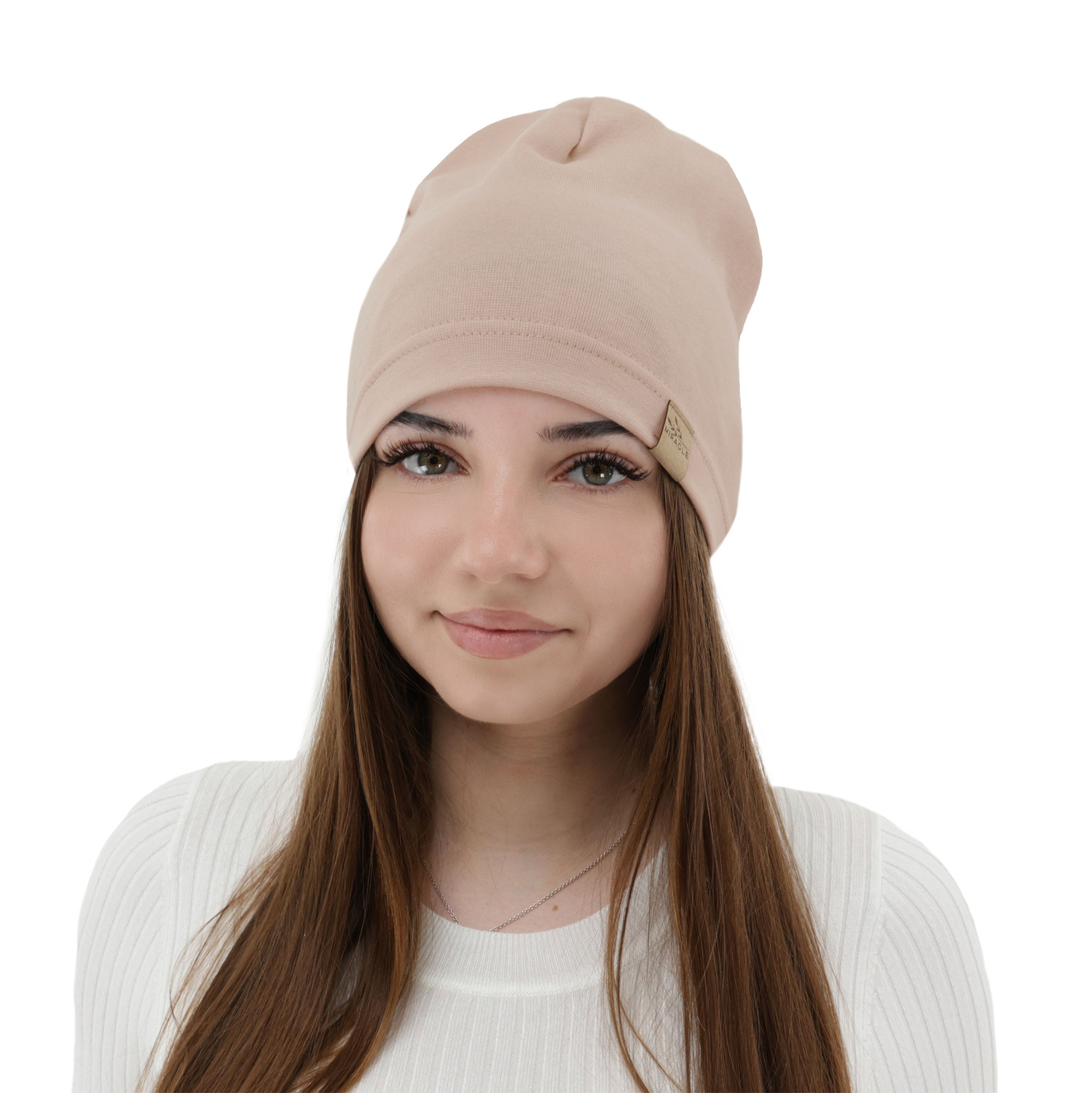 Czapka jesienna, wiosenna damska, wrzosowa, bawełniana, Brema