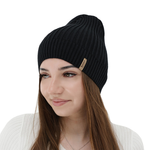 Czapka damska wiosenna, jesienna, z bawełną, khaki, Mirona