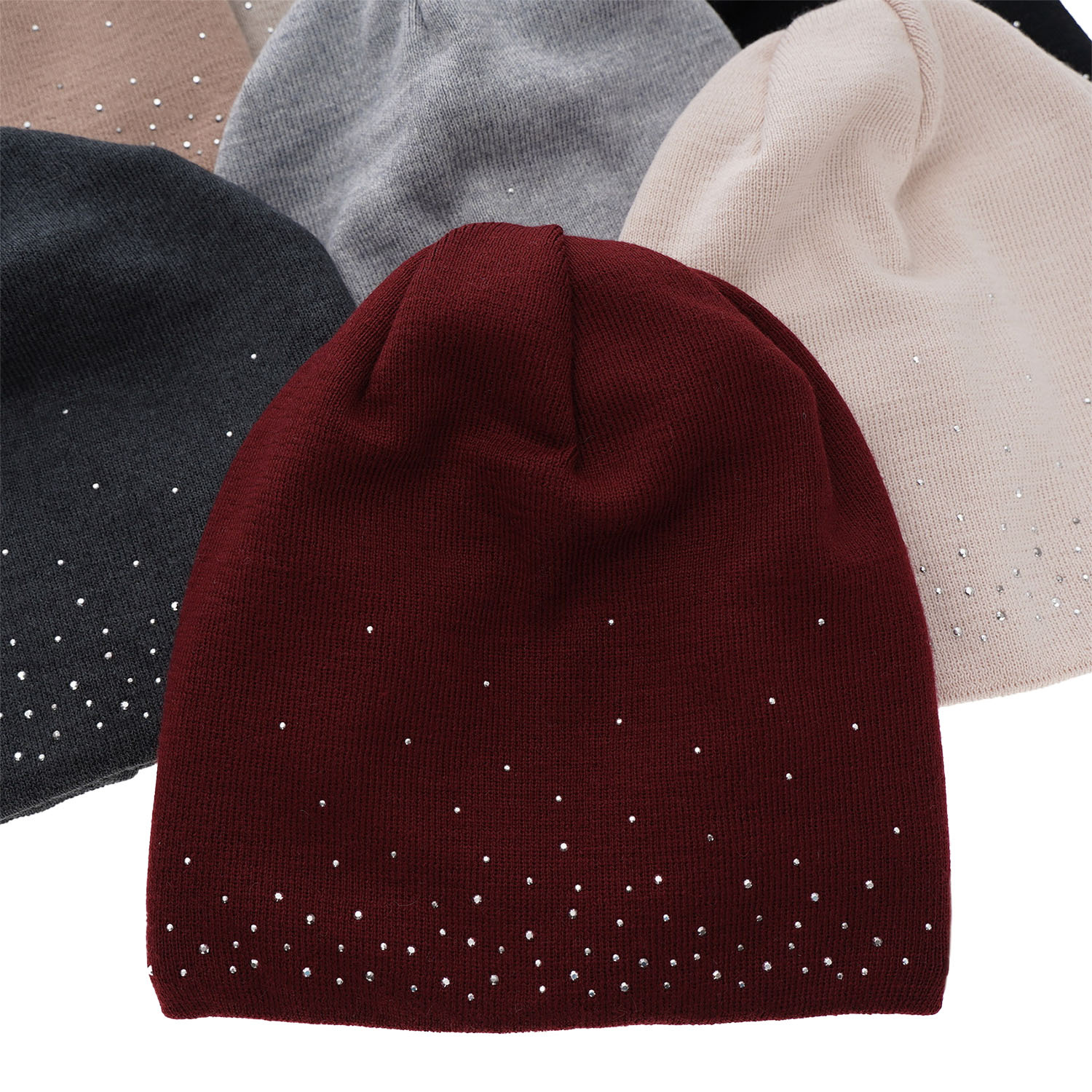 Czapka zimowa damska, różowa, z wełny merino, Minerwa