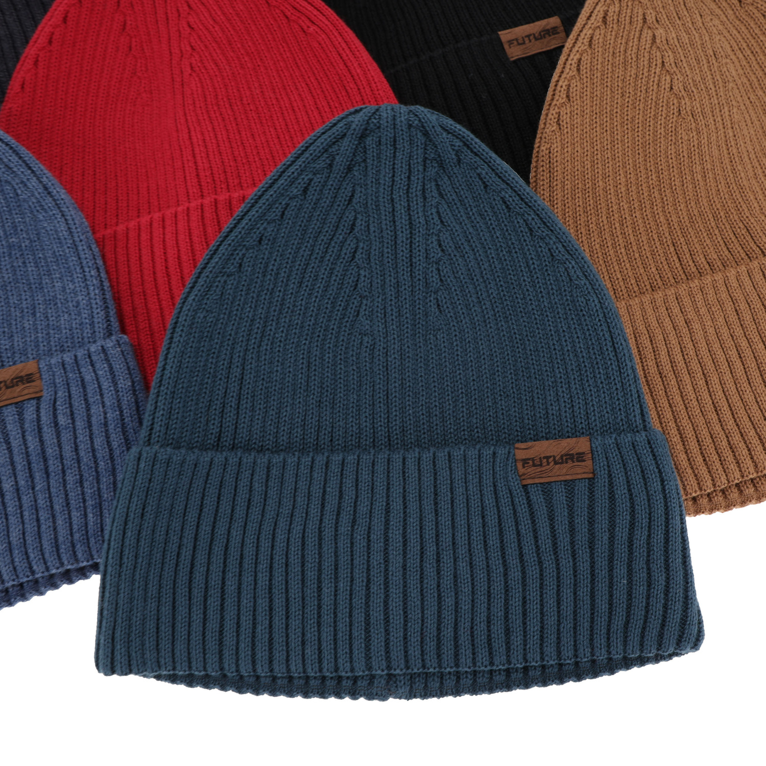 Czapka jesienna, wiosenna męska, z bawełną, niebieska Moss