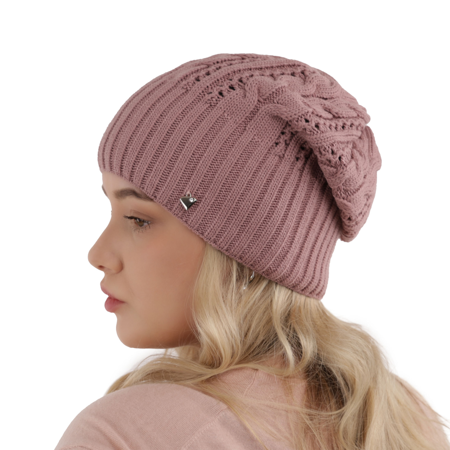 Czapka zimowa damska, biała, Sarysa