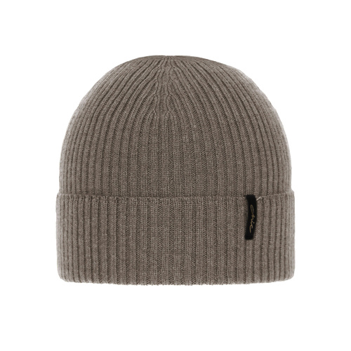 Czapka zimowa, jesienna, wiosenna damska, brązowa, 100% wełniana merino Megan