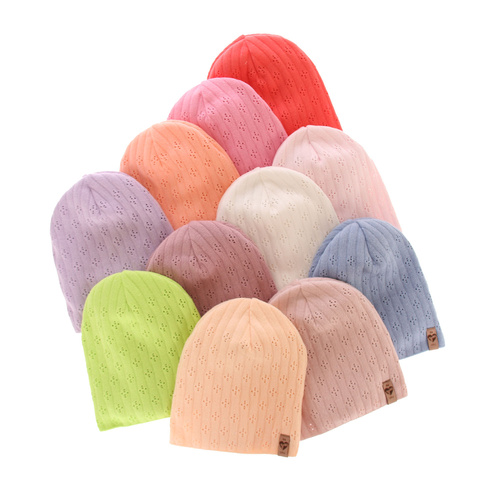 Czapka i komin dla dziewczynki jesienny, wiosenny komplet, z bawełną, koralowy Felicity