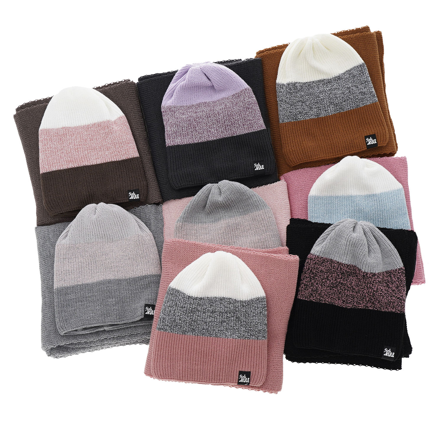 Czapka i szalik dla dziewczynki zimowy komplet, różowy Kourtney