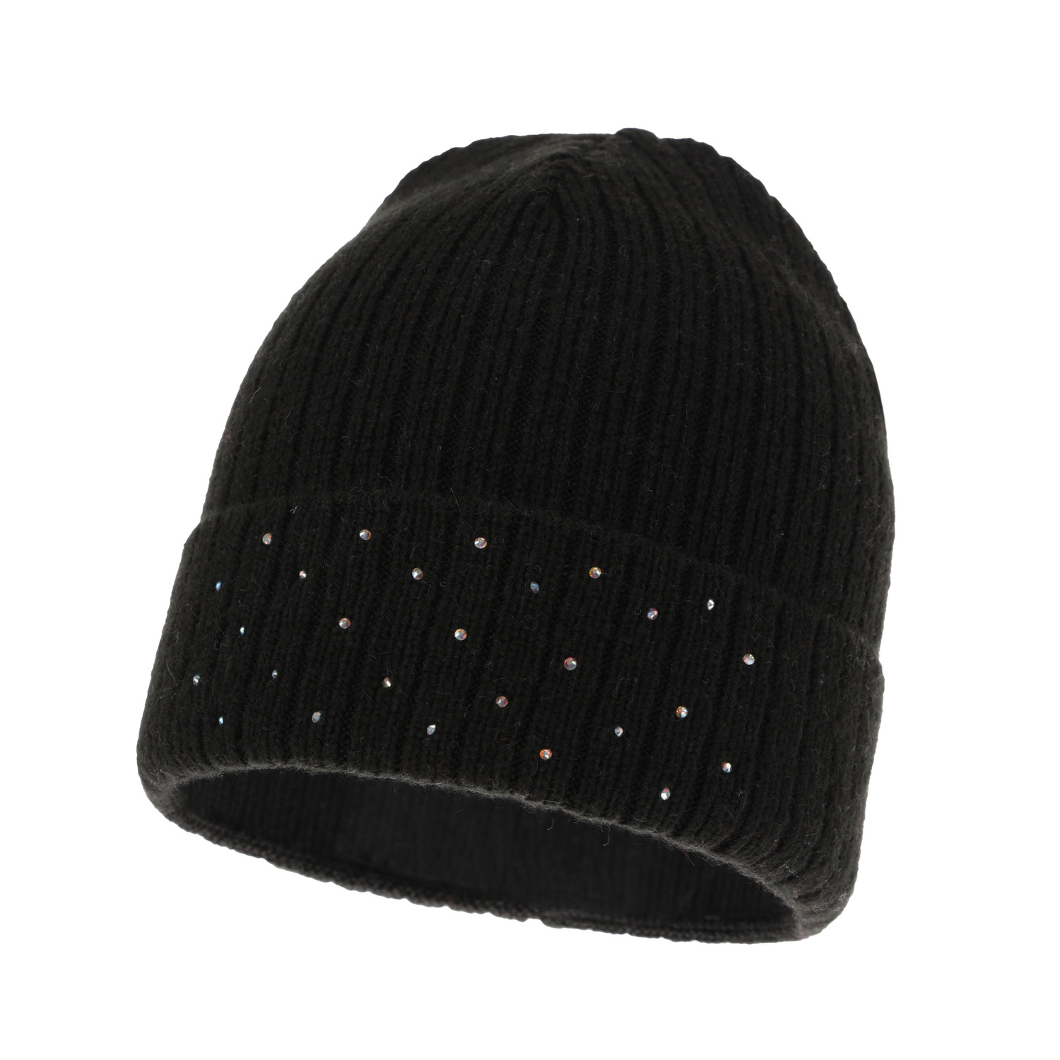 Czapka zimowa damska, czarna, elegancka Gizmena